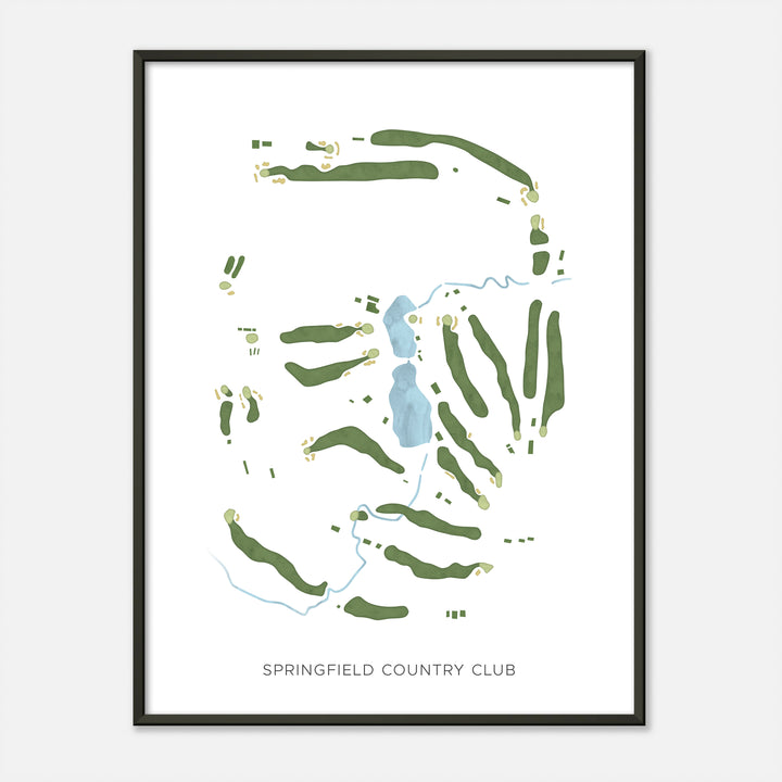 Print of Springfield Country Club Modern Map