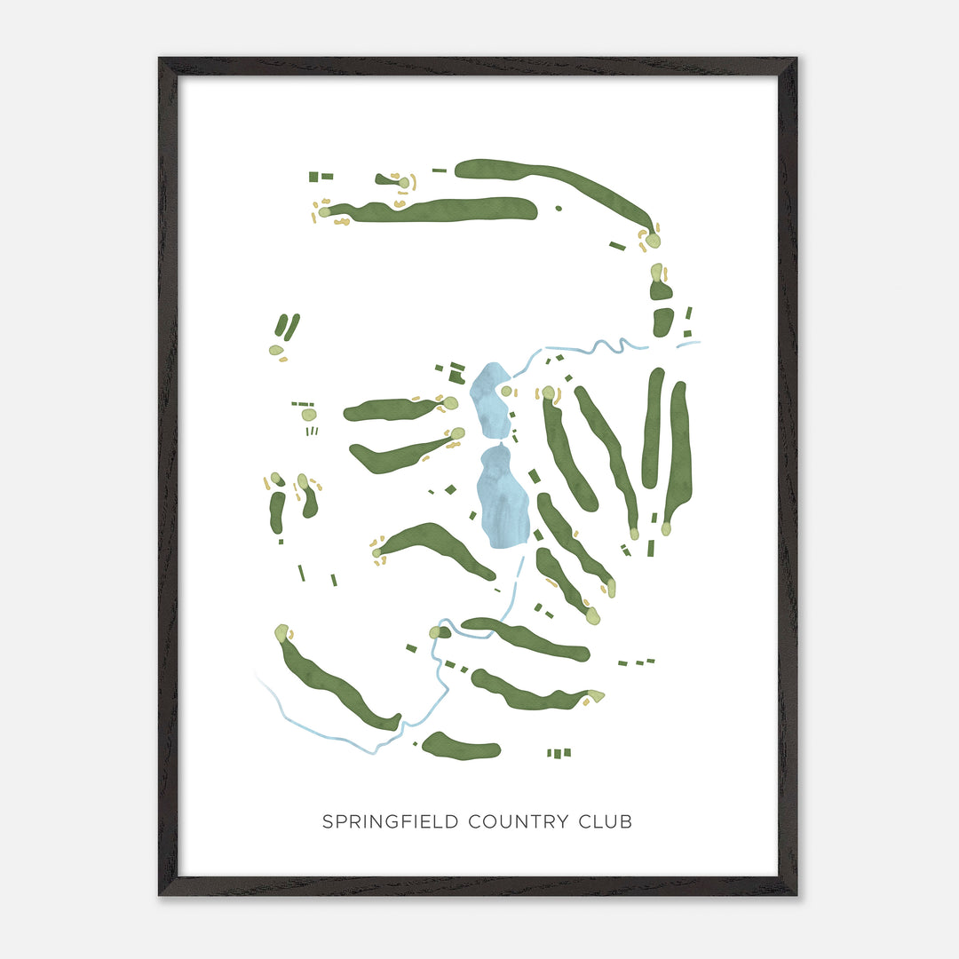 Print of Springfield Country Club Modern Map