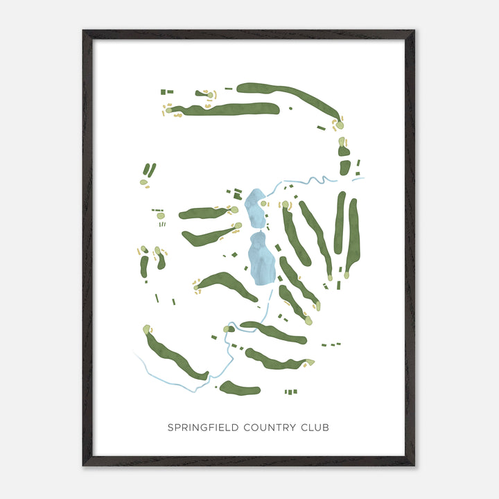 Print of Springfield Country Club Modern Map