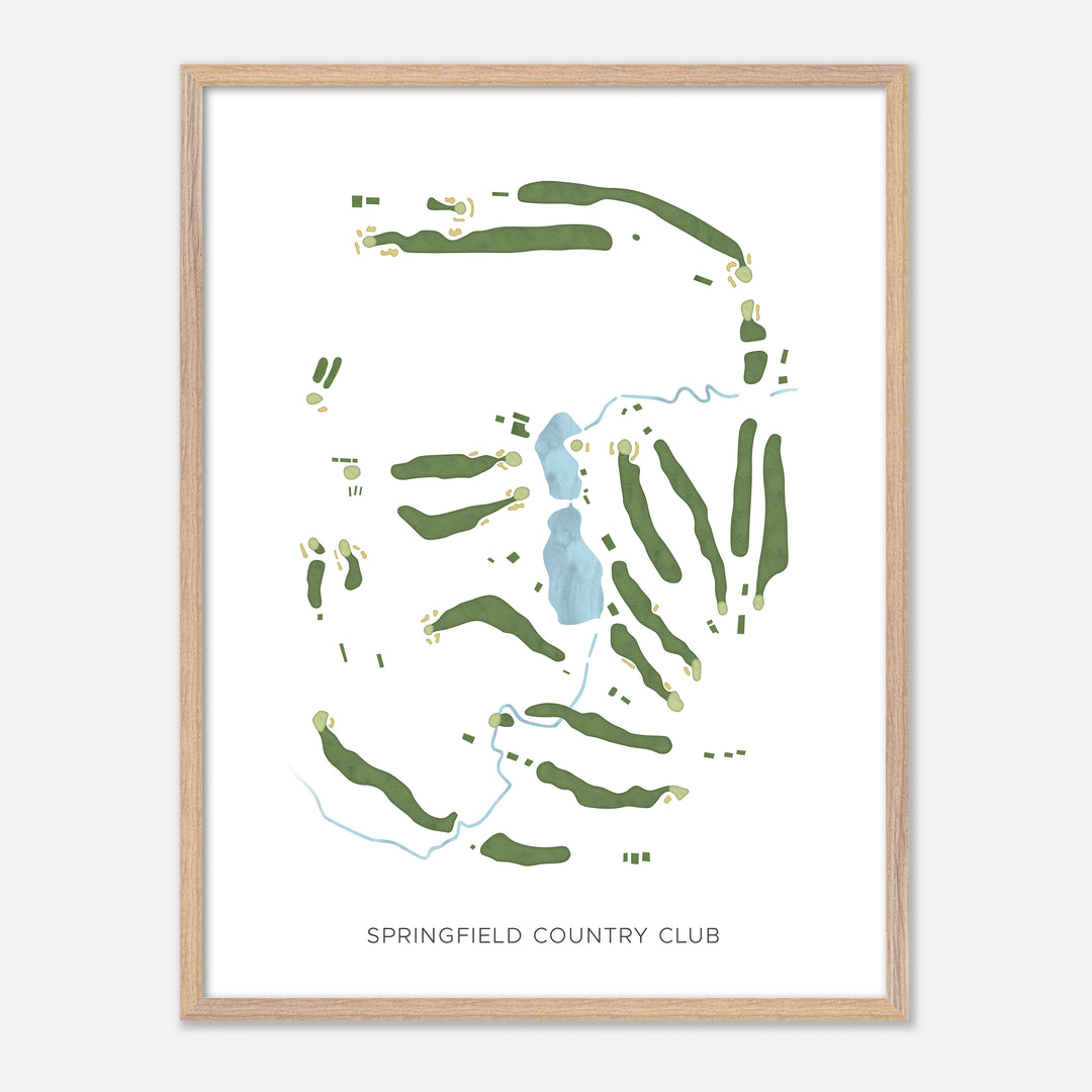 Print of Springfield Country Club Modern Map
