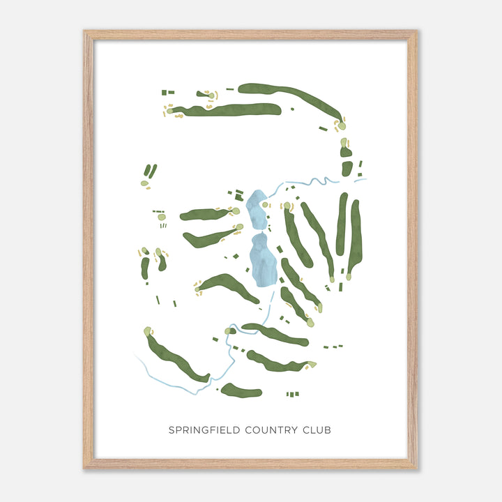 Print of Springfield Country Club Modern Map