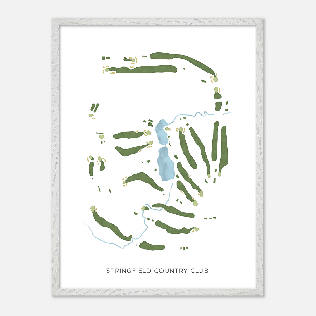 Print of Springfield Country Club Modern Map