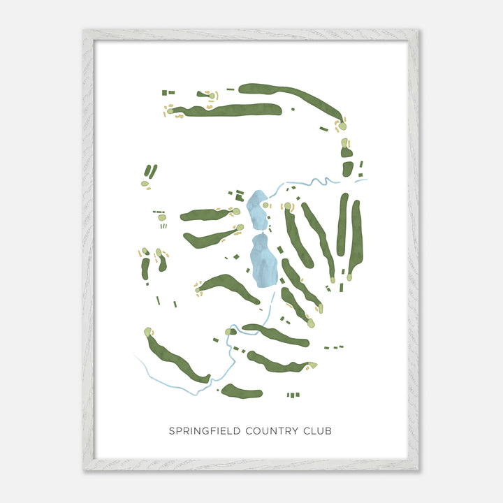 Print of Springfield Country Club Modern Map