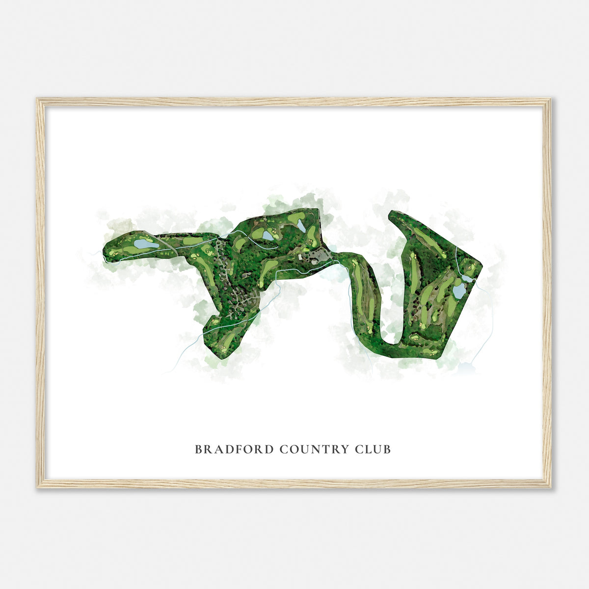 Print of Bradford Country Club Classic Map