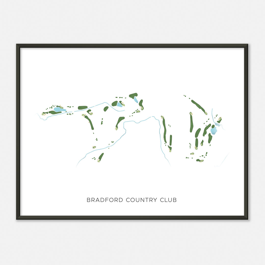 Print of Bradford Country Club Modern Map
