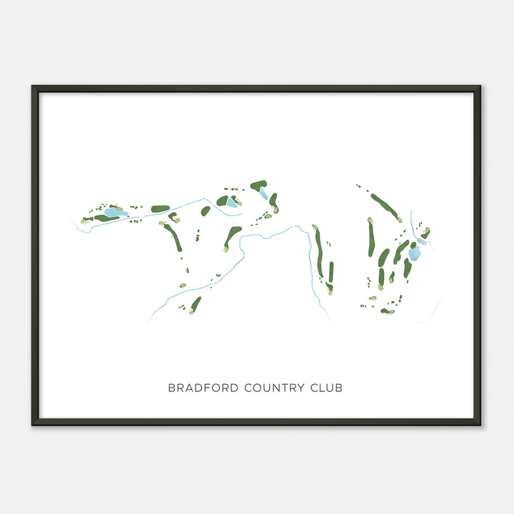 Print of Bradford Country Club Modern Map