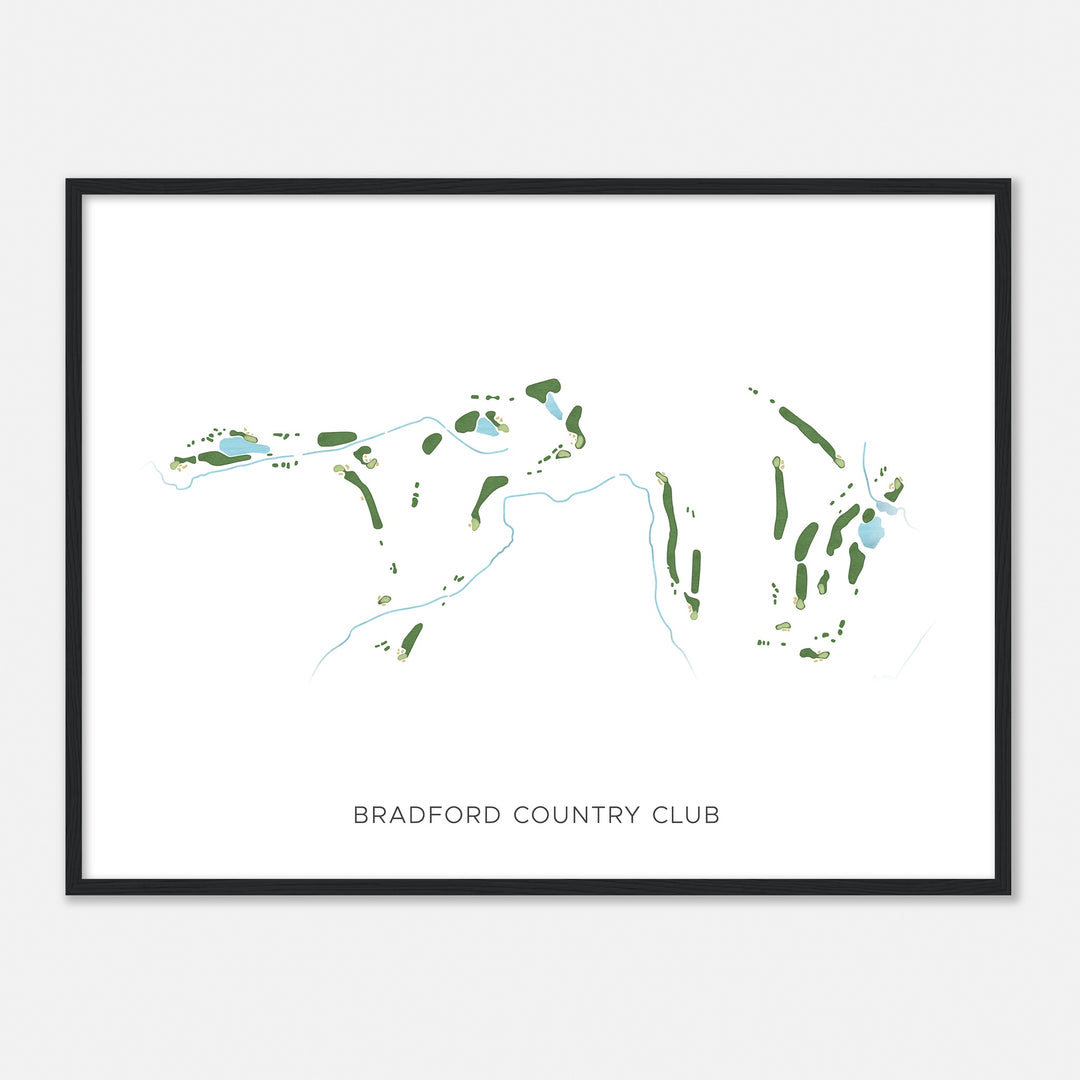 Print of Bradford Country Club Modern Map