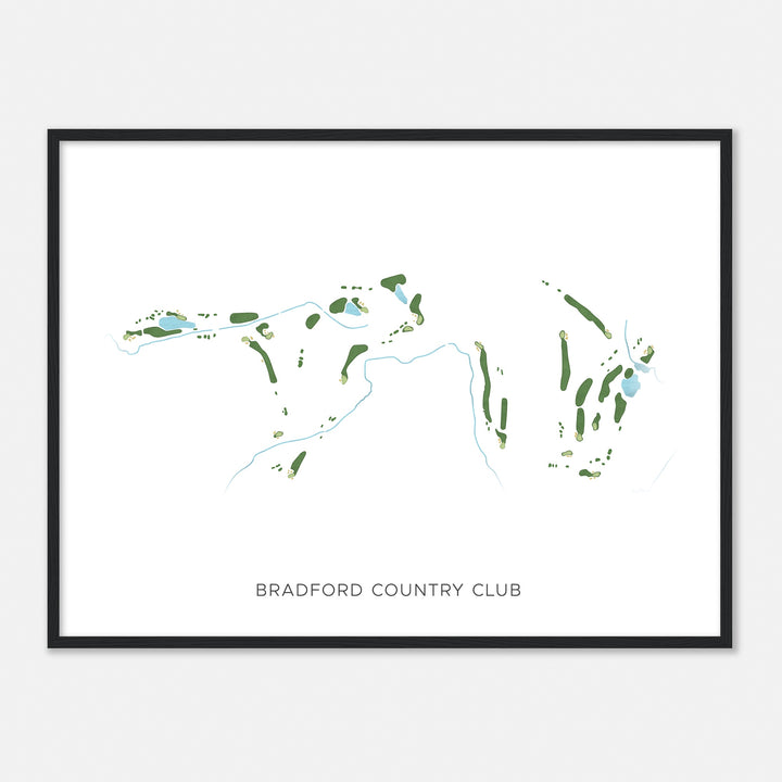 Print of Bradford Country Club Modern Map