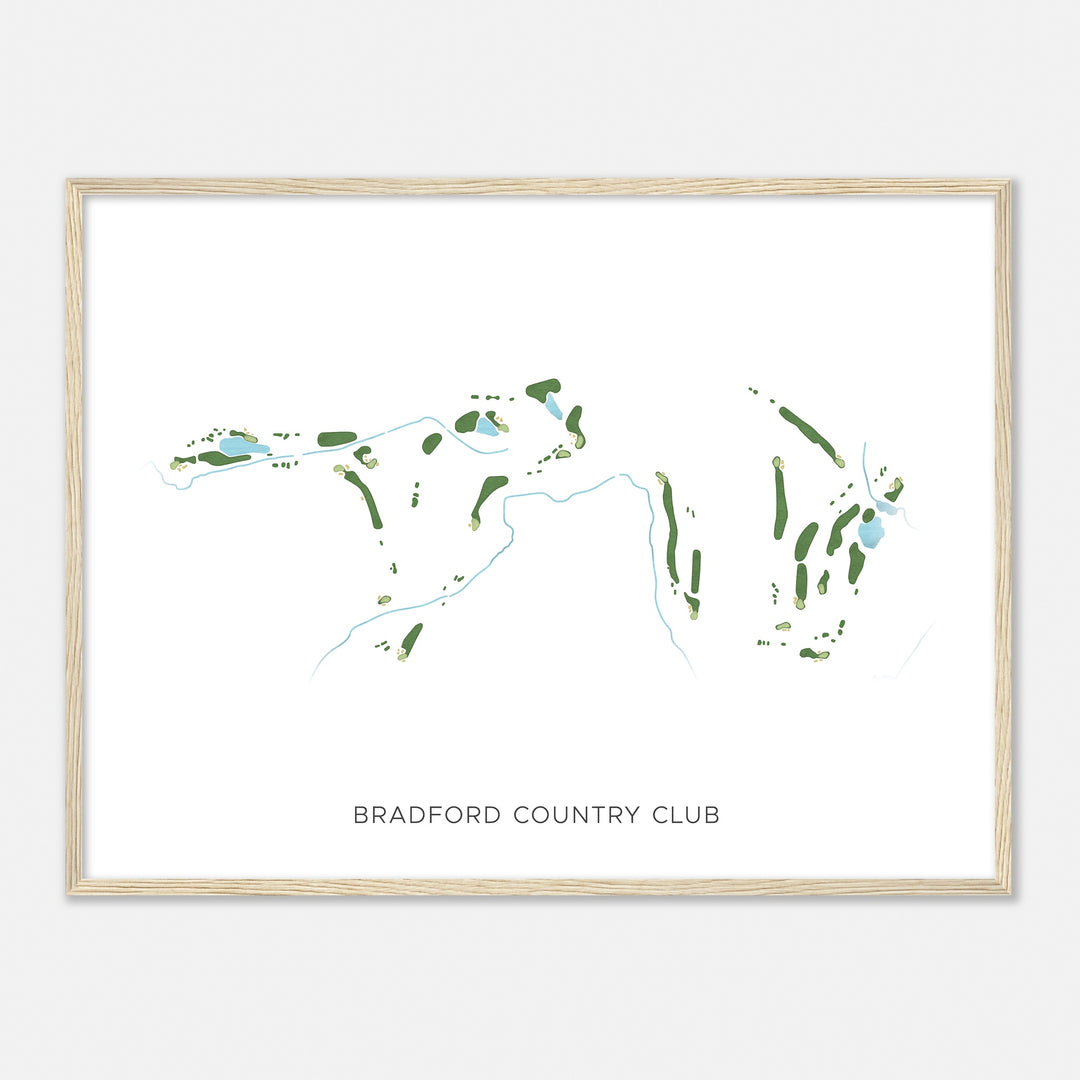 Print of Bradford Country Club Modern Map