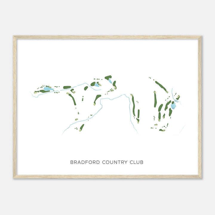 Print of Bradford Country Club Modern Map