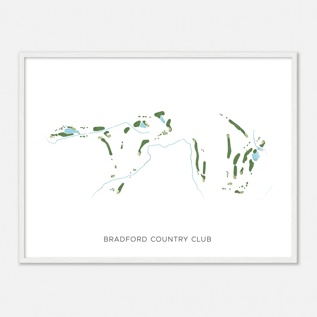 Print of Bradford Country Club Modern Map