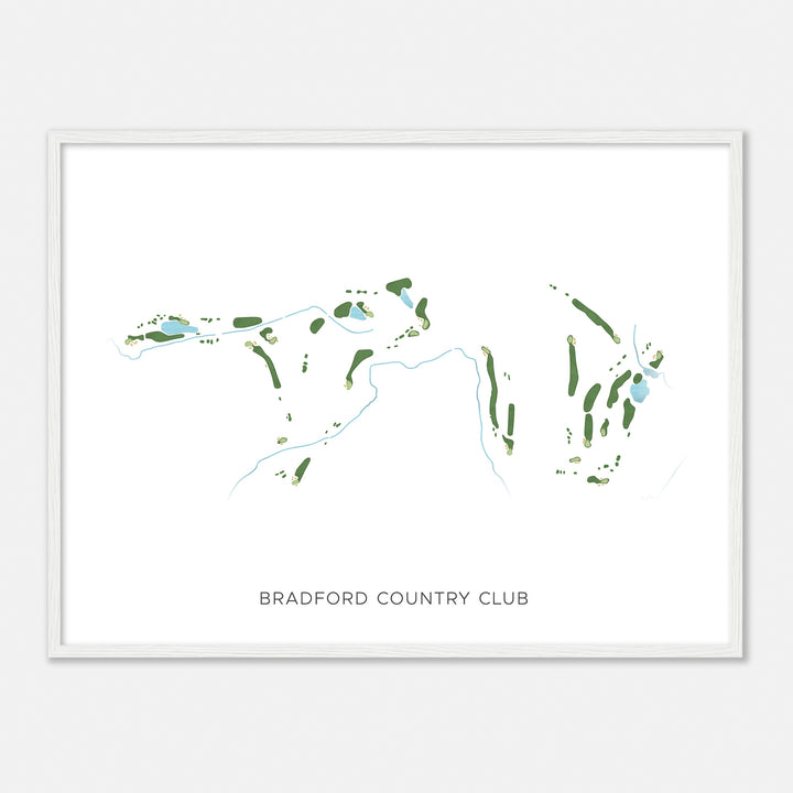 Print of Bradford Country Club Modern Map