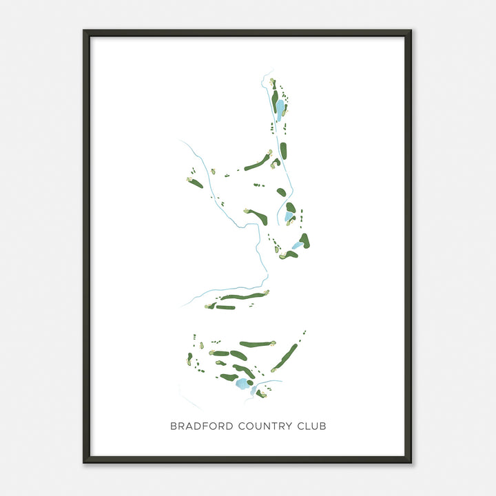 Print of Bradford Country Club Modern Map