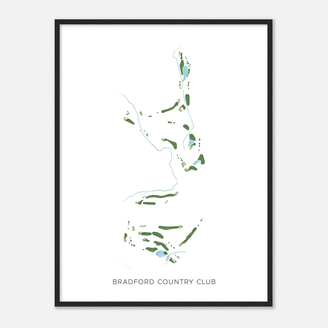 Print of Bradford Country Club Modern Map