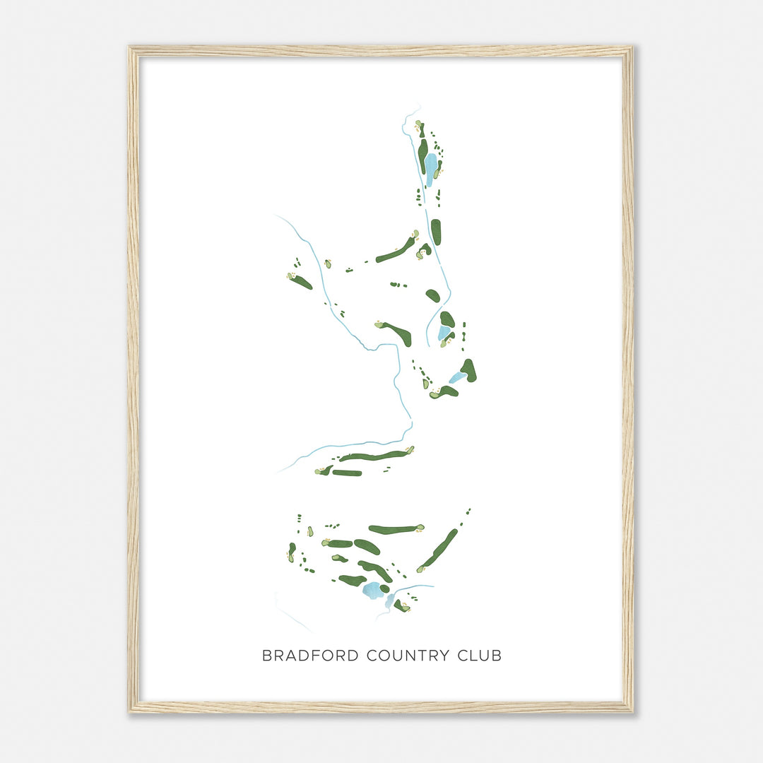 Print of Bradford Country Club Modern Map
