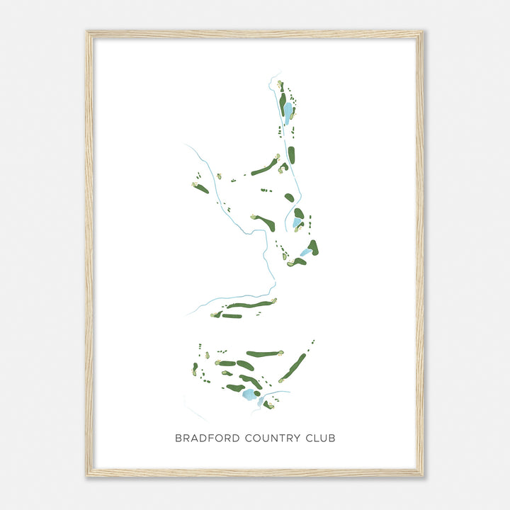 Print of Bradford Country Club Modern Map