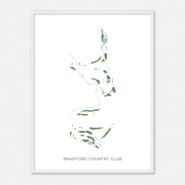 Print of Bradford Country Club Modern Map