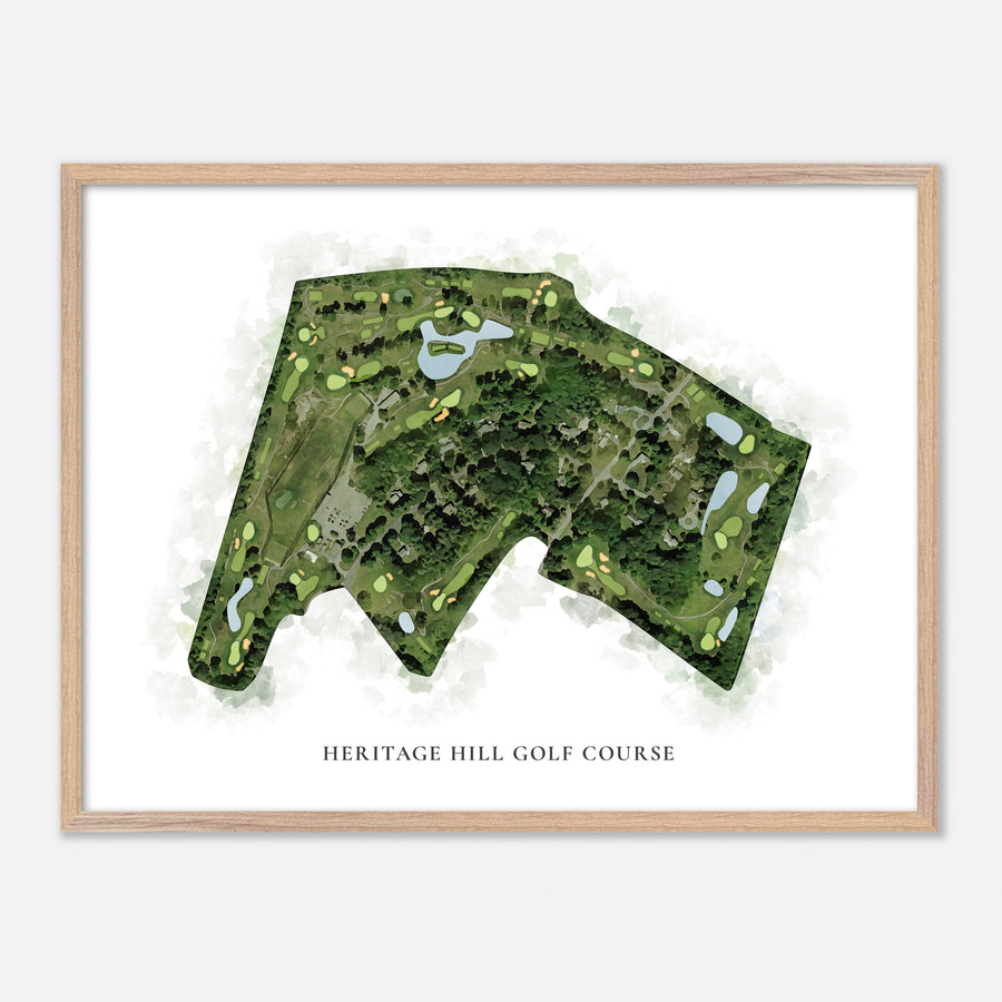 Print of Heritage Hill Golf Course Classic Map