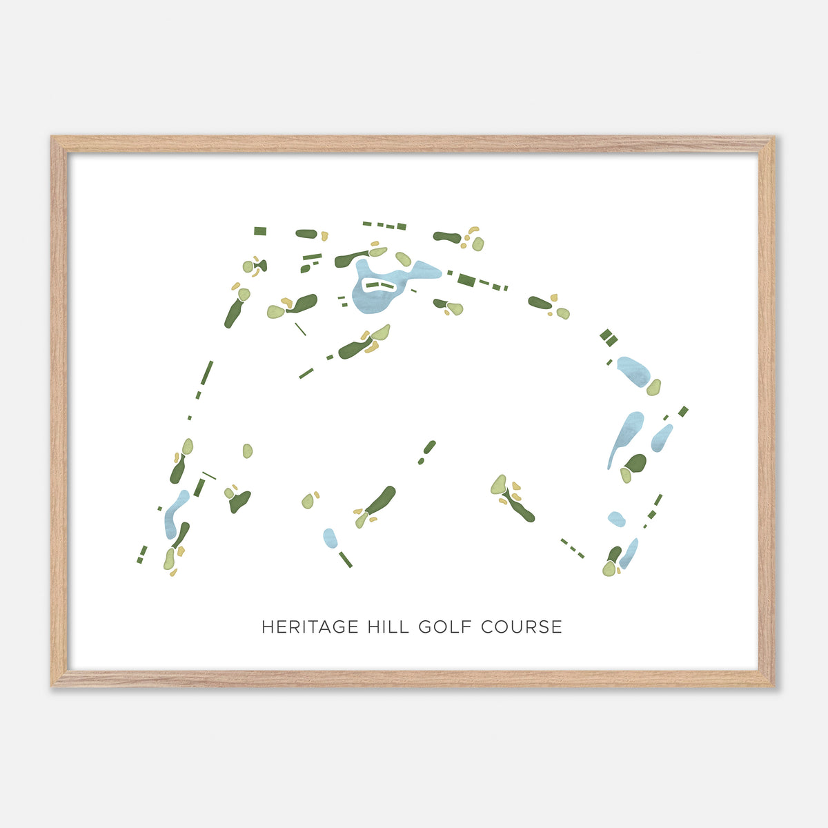 Print of Heritage Hill Golf Course Modern Map