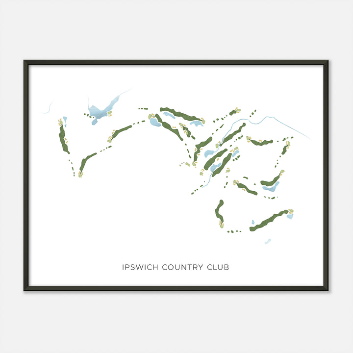 Print of Ipswich Country Club Modern Map