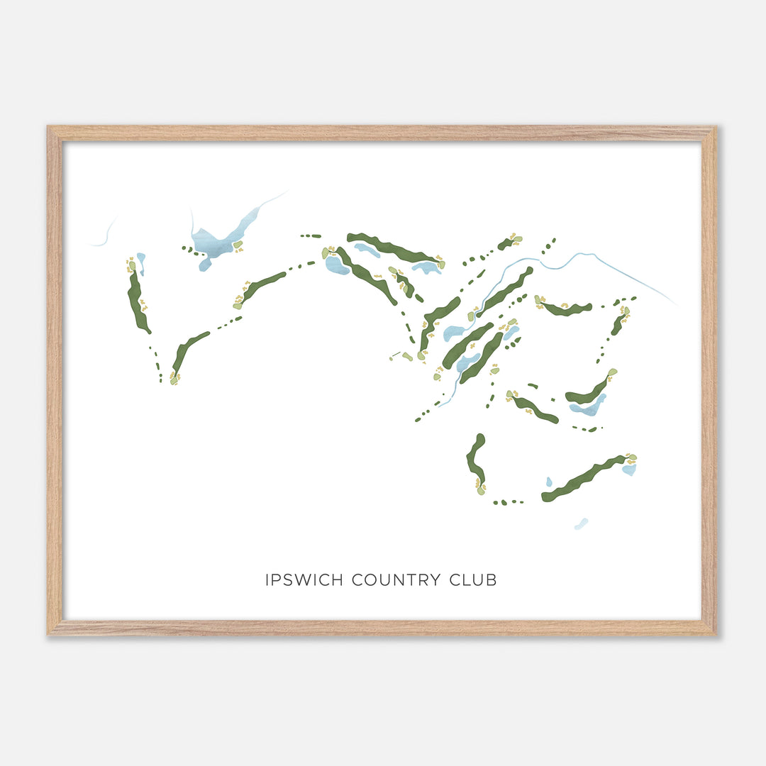 Print of Ipswich Country Club Modern Map