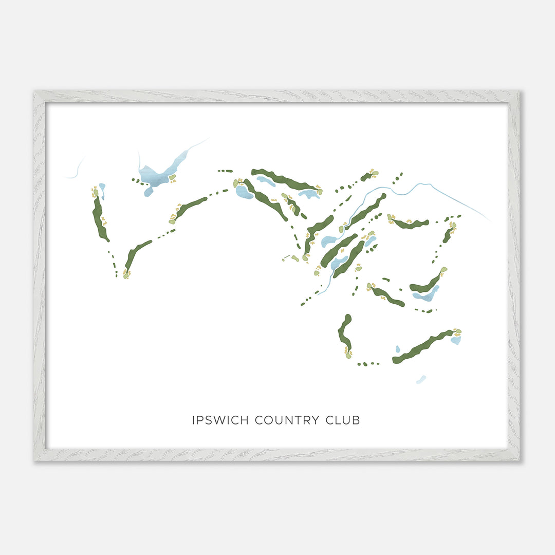 Print of Ipswich Country Club Modern Map