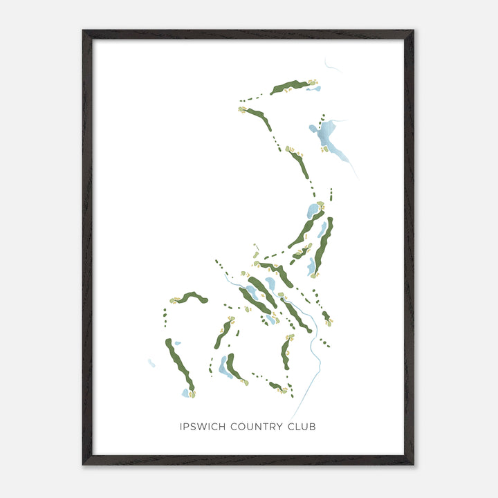 Print of Ipswich Country Club Modern Map