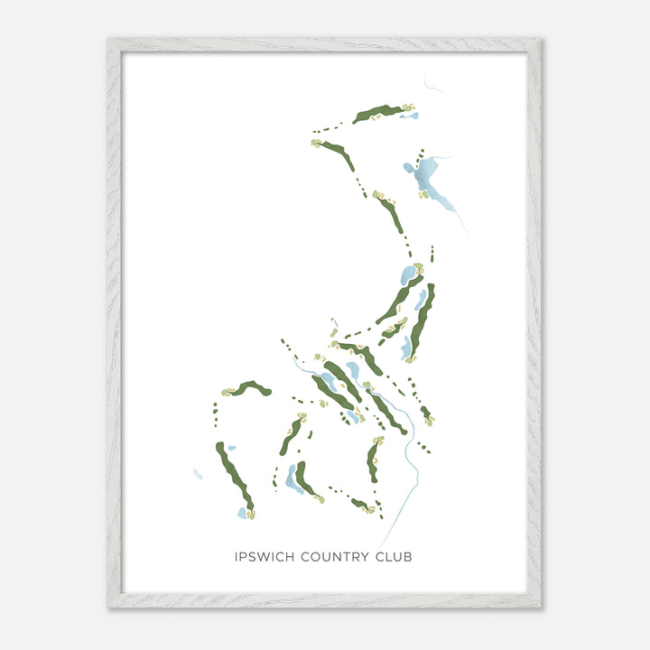 Print of Ipswich Country Club Modern Map