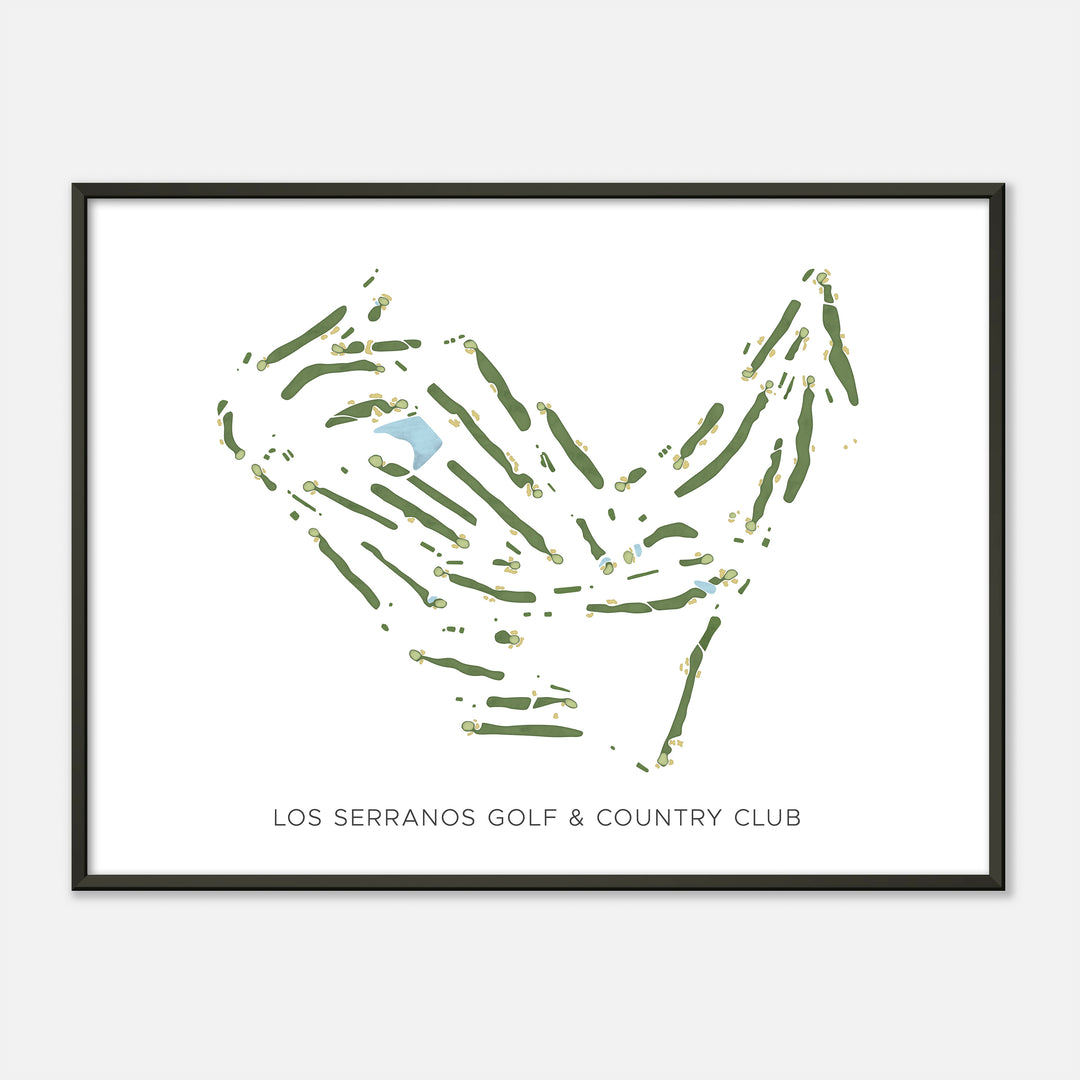 Print of Los Serranos Golf & Country Club Modern Map