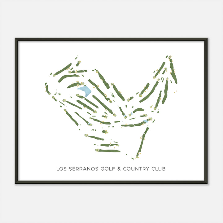 Print of Los Serranos Golf & Country Club Modern Map