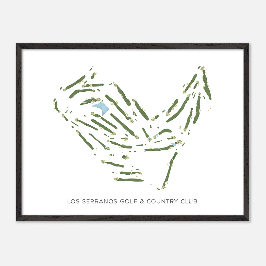 Print of Los Serranos Golf & Country Club Modern Map