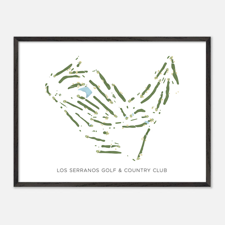Print of Los Serranos Golf & Country Club Modern Map