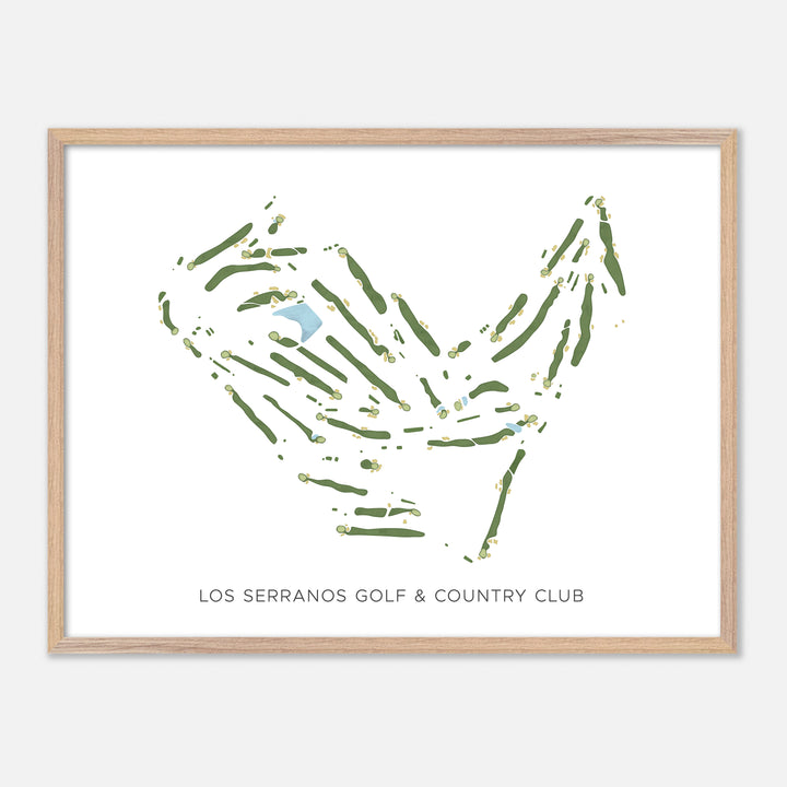 Print of Los Serranos Golf & Country Club Modern Map