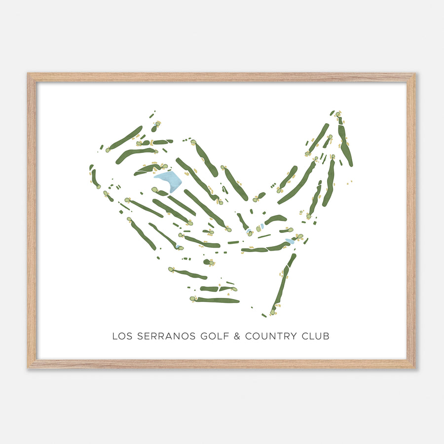 Print of Los Serranos Golf & Country Club Modern Map