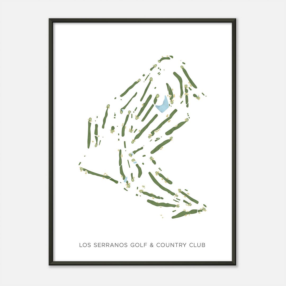 Print of Los Serranos Golf & Country Club Modern Map
