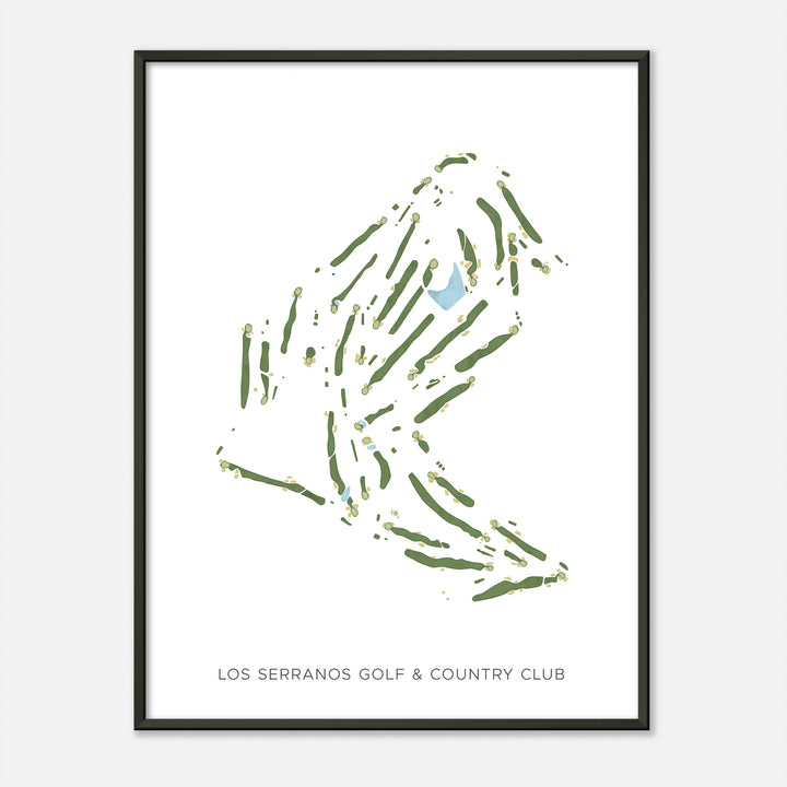 Print of Los Serranos Golf & Country Club Modern Map