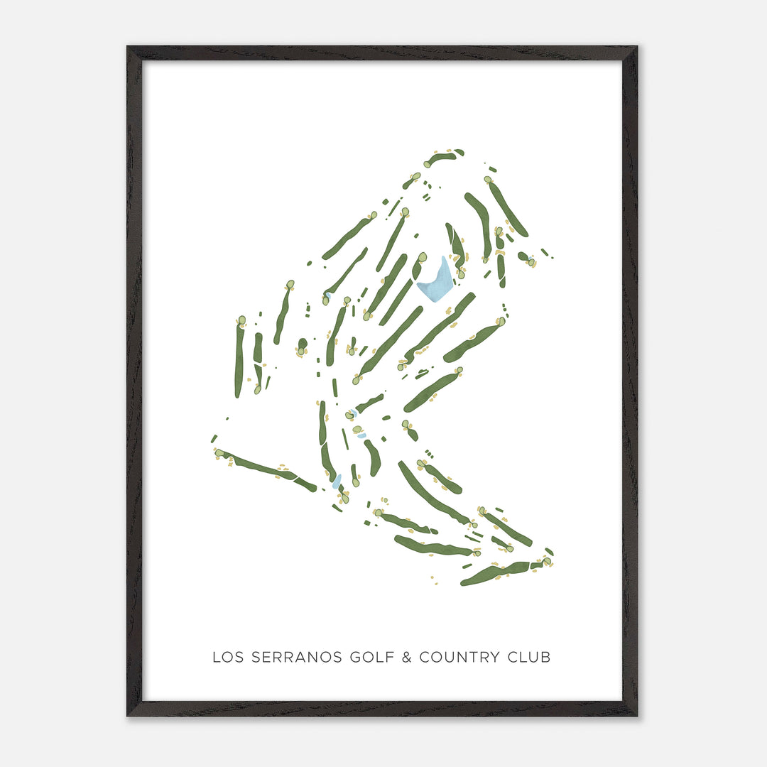 Print of Los Serranos Golf & Country Club Modern Map