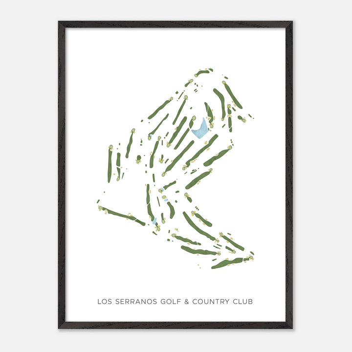 Print of Los Serranos Golf & Country Club Modern Map