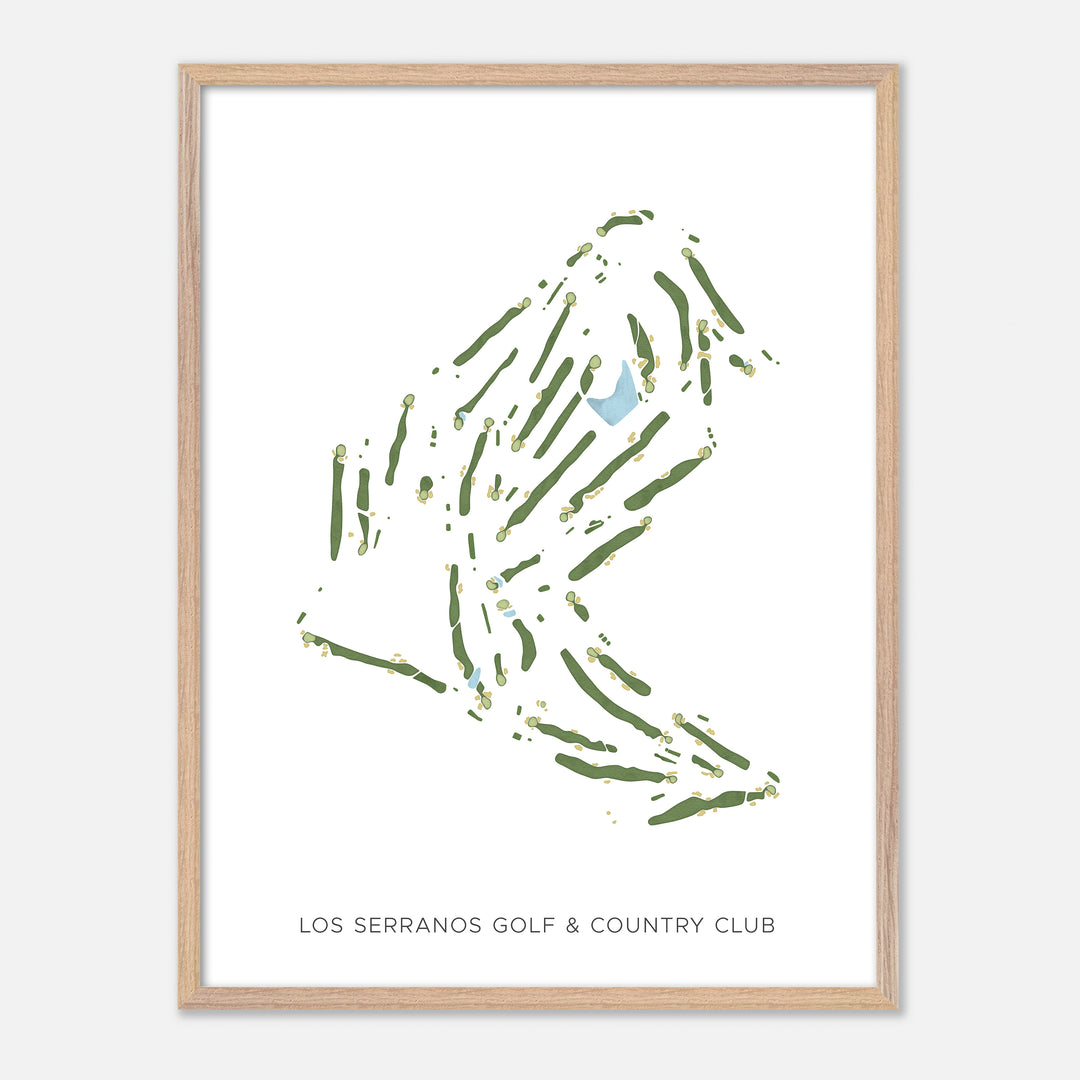 Print of Los Serranos Golf & Country Club Modern Map