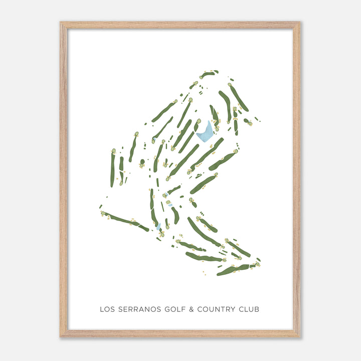 Print of Los Serranos Golf & Country Club Modern Map