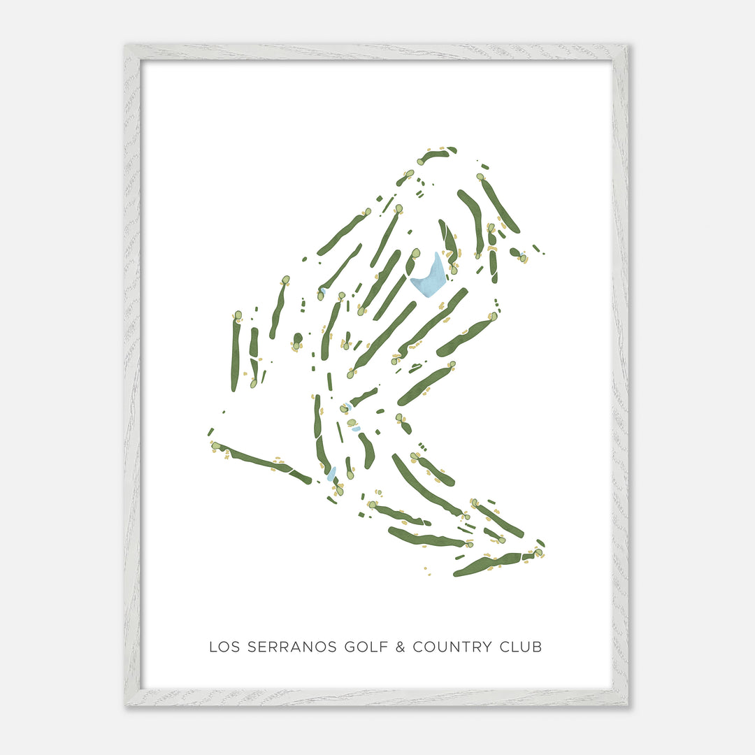 Print of Los Serranos Golf & Country Club Modern Map