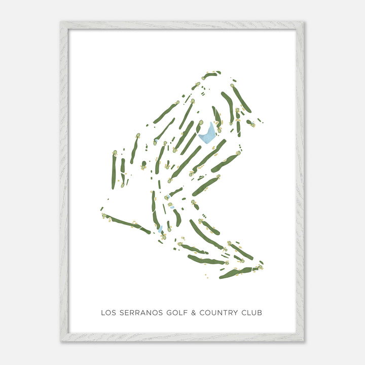 Print of Los Serranos Golf & Country Club Modern Map