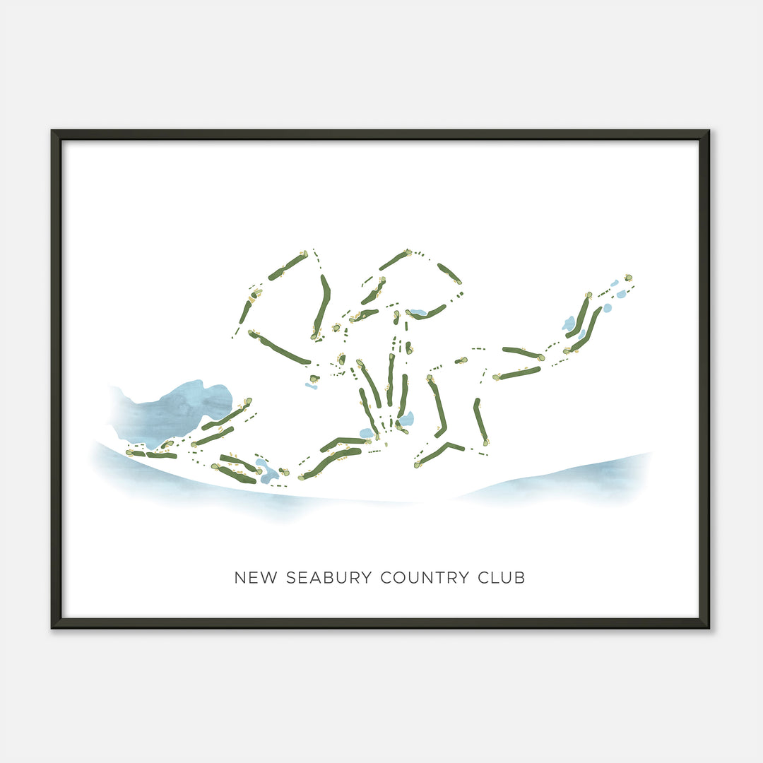 Print of New Seabury Country Club Modern Map