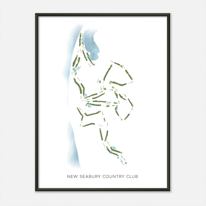 Print of New Seabury Country Club Modern Map