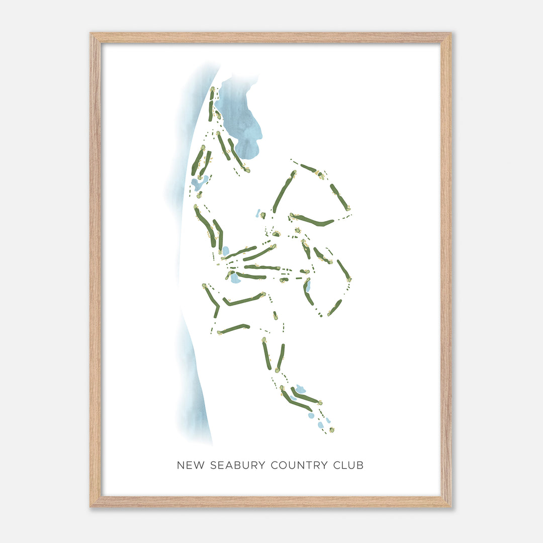 Print of New Seabury Country Club Modern Map