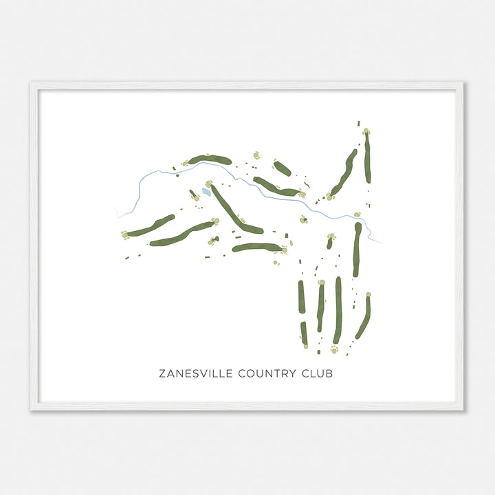 Print of Zanesville Country Club Modern Map