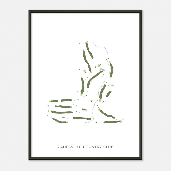 Print of Zanesville Country Club Modern Map