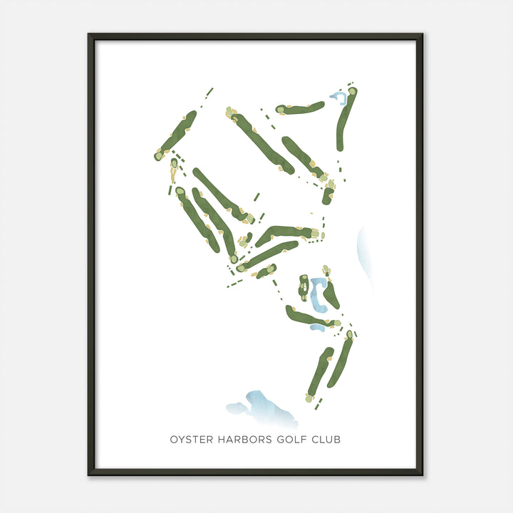 Print of Oyster Harbors Golf Club Modern Map