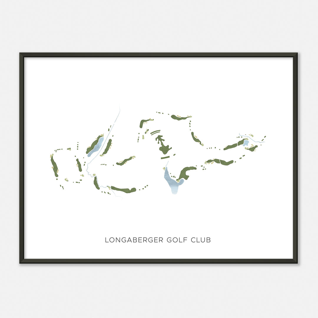 Print of Longaberger Golf Club Modern Map