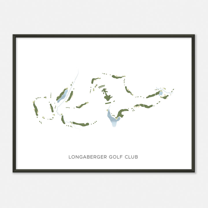 Print of Longaberger Golf Club Modern Map